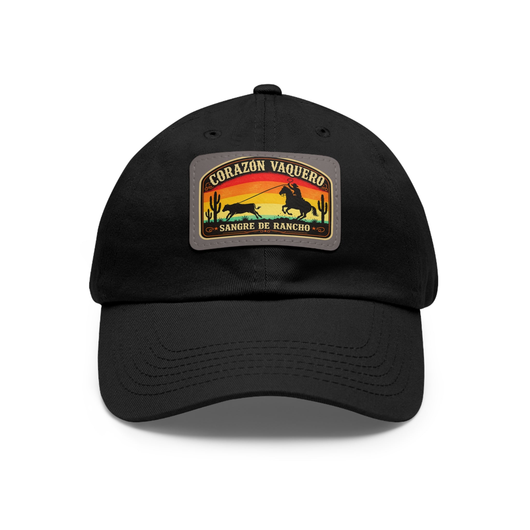 Dad Hat — Corazón Vaquero Leather Patch Cap