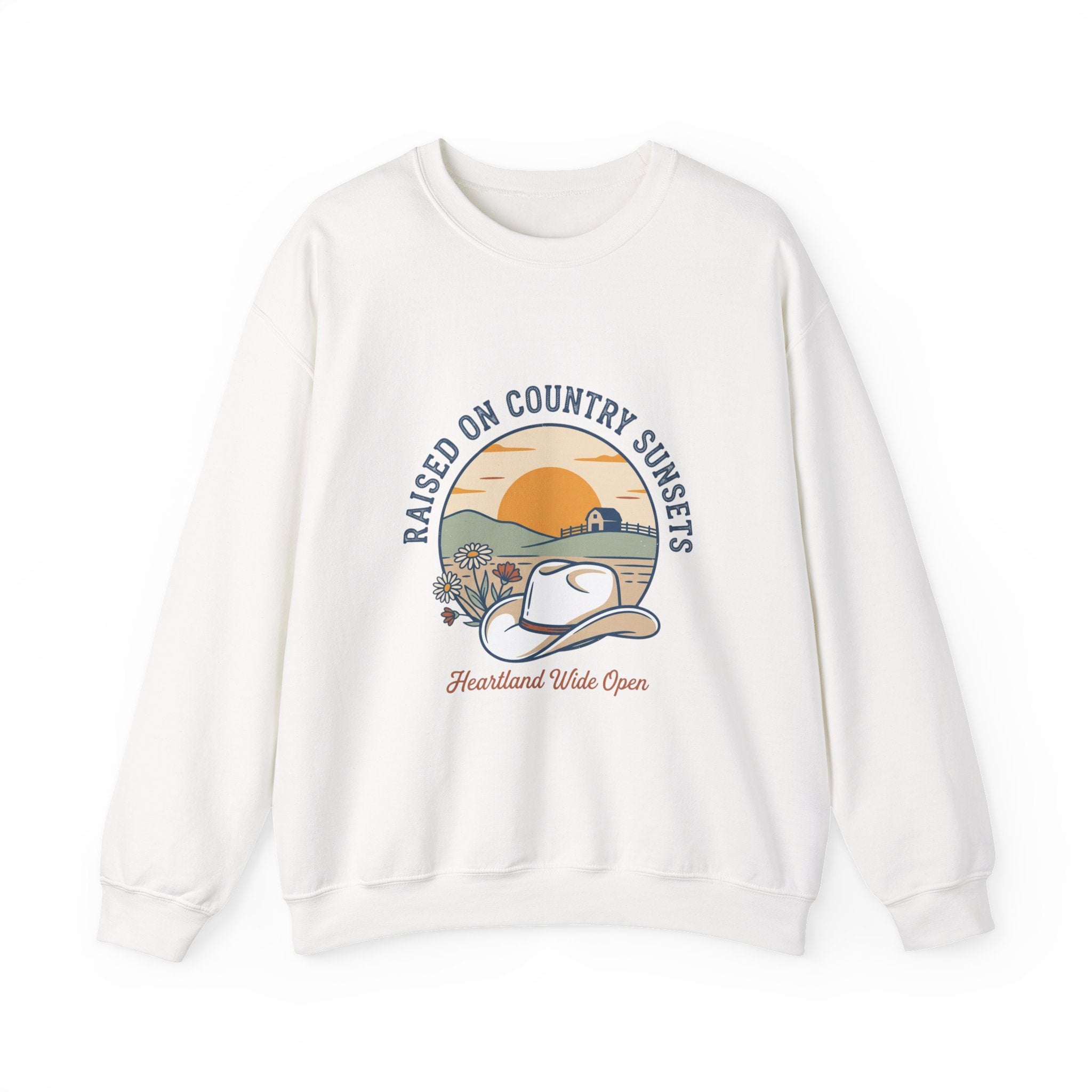 Raised on Country Sunsets Sweatshirt | western rustic prairie cowgirl vintage