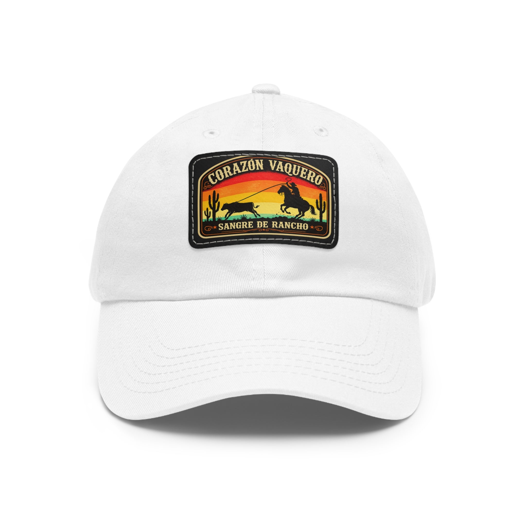 Dad Hat — Corazón Vaquero Leather Patch Cap
