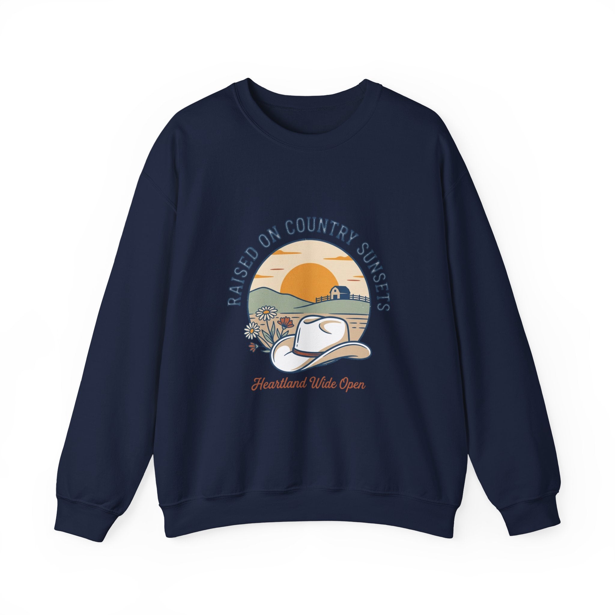 Raised on Country Sunsets Sweatshirt | western rustic prairie cowgirl vintage