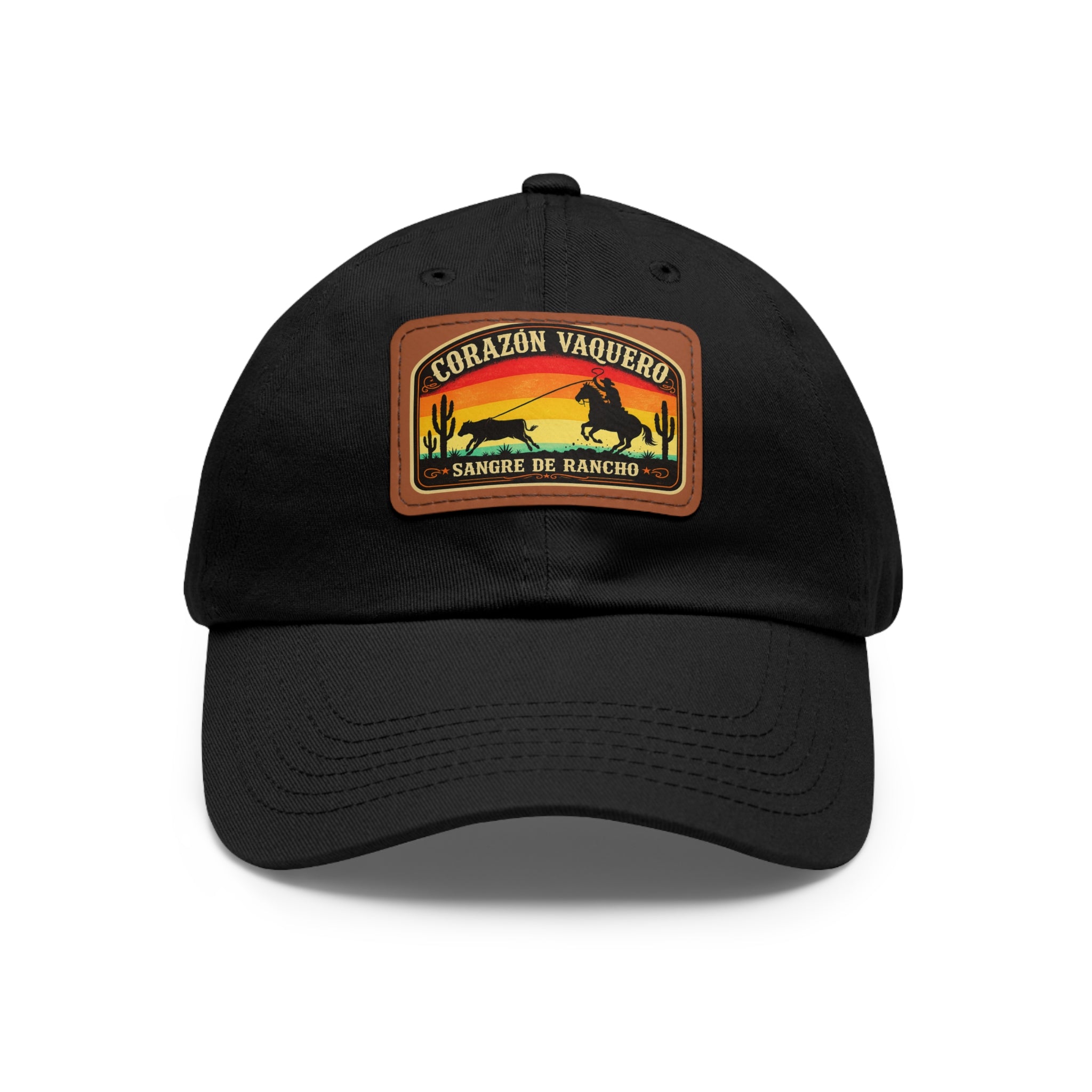 Dad Hat — Corazón Vaquero Leather Patch Cap