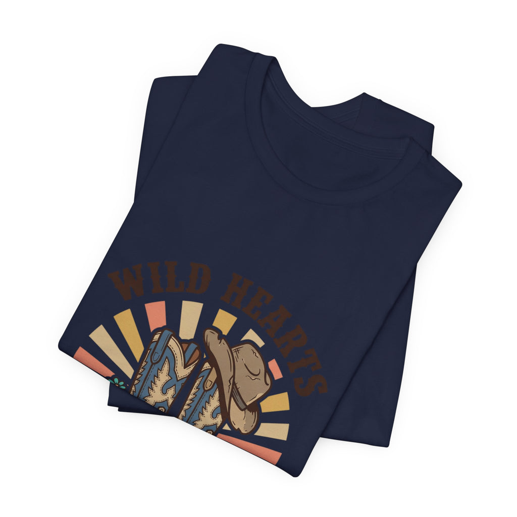 Wild Hearts Dusty Boots Tee | Western Cowgirl Ranch Vintage Prairie