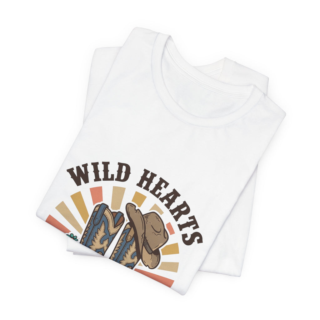 Wild Hearts Dusty Boots Tee | Western Cowgirl Ranch Vintage Prairie