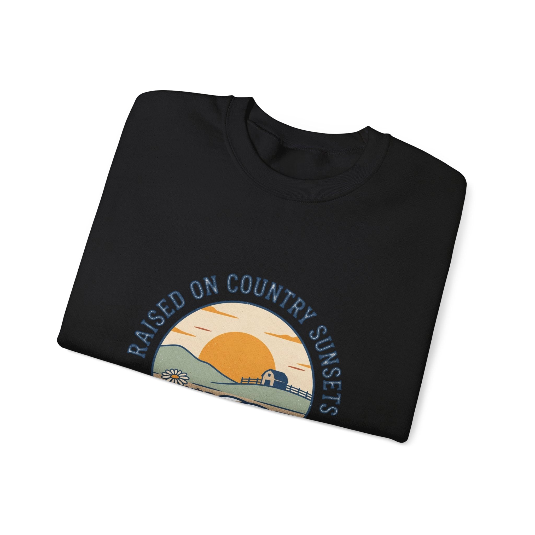 Raised on Country Sunsets Sweatshirt | western rustic prairie cowgirl vintage