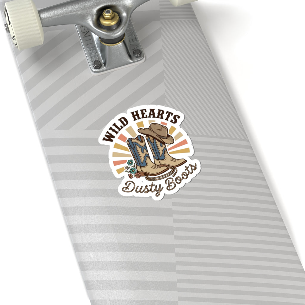 Wild Hearts Dusty Boots Sticker | Western Cowgirl, Ranch Rustic Sticker
