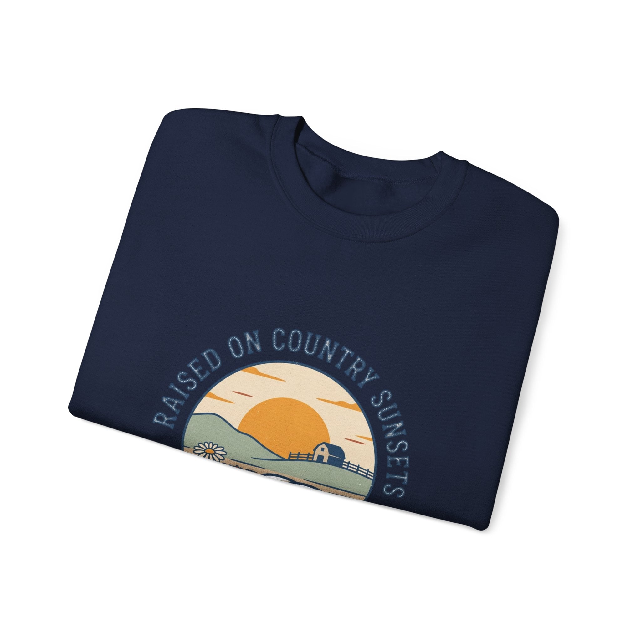 Raised on Country Sunsets Sweatshirt | western rustic prairie cowgirl vintage