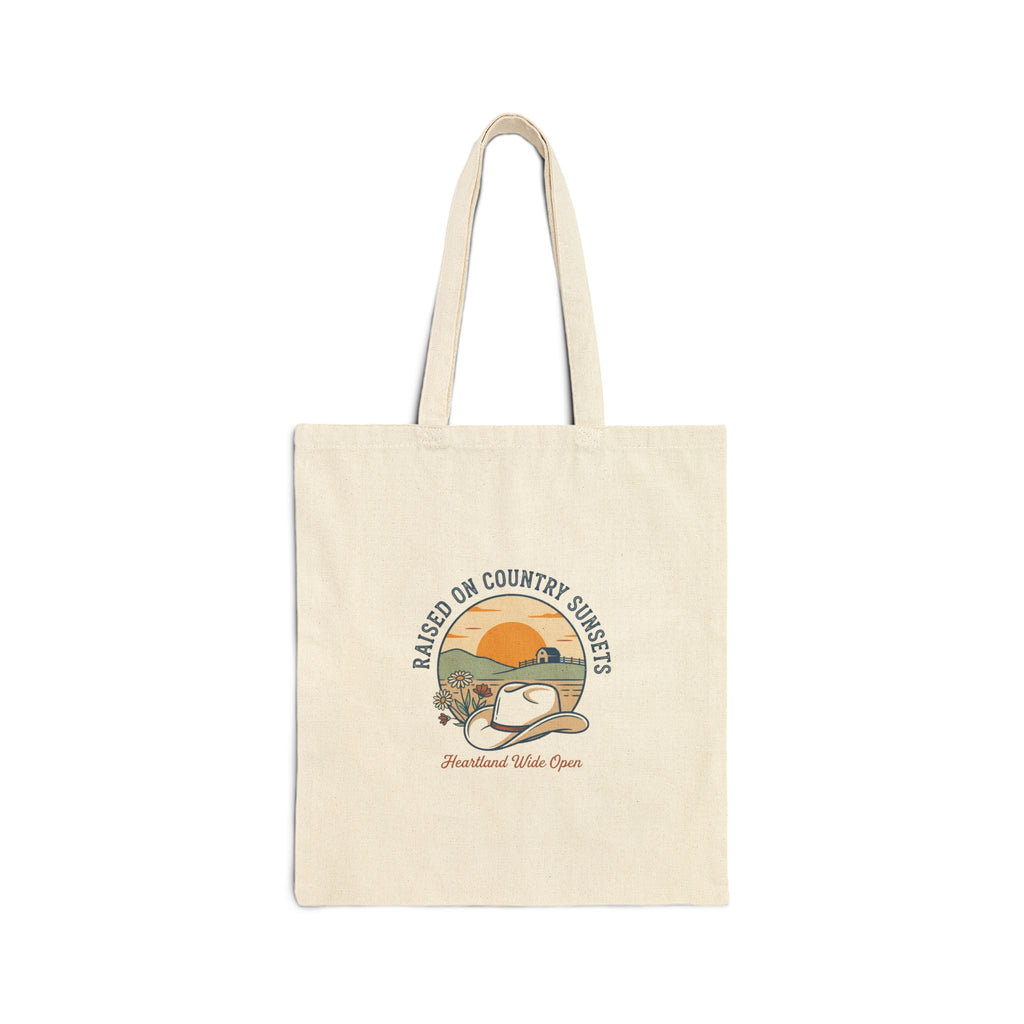 Raised on Country Sunsets Tote | western prairie rustic cowgirl ranch