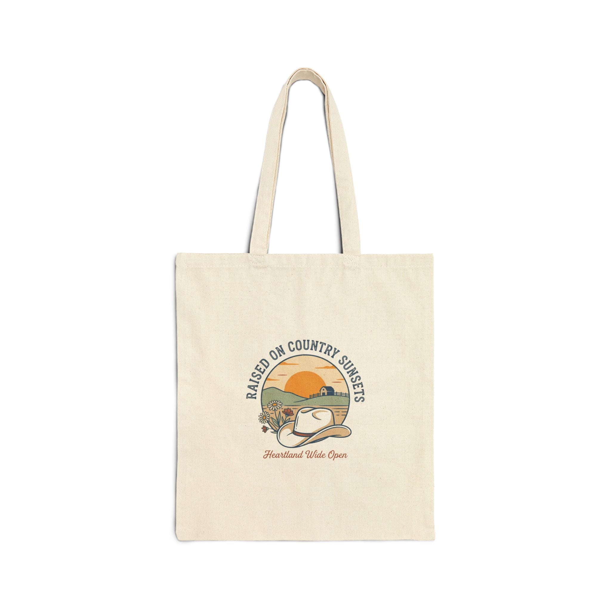 Raised on Country Sunsets Tote | western prairie rustic cowgirl ranch