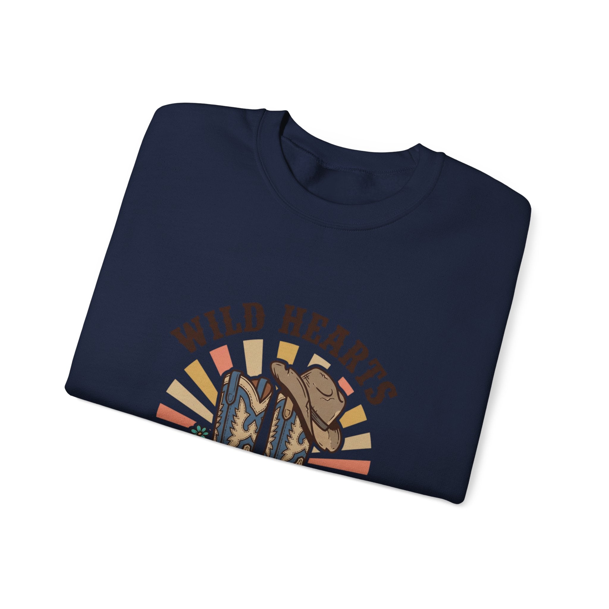 Wild Hearts Dusty Boots Sweatshirt | western cowgirl rustic prairie vintage